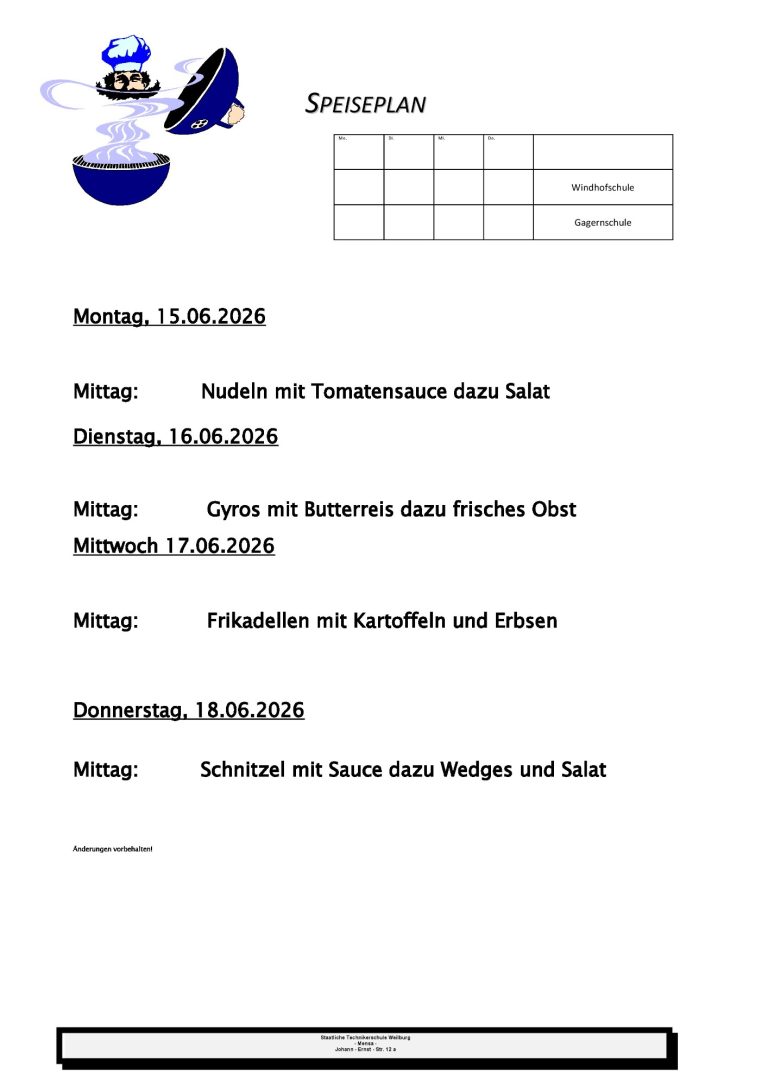 15. bis 19. Juni